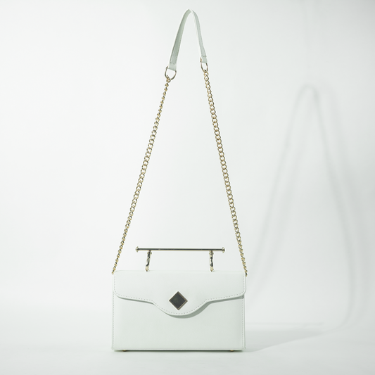 Elegant Box bag White