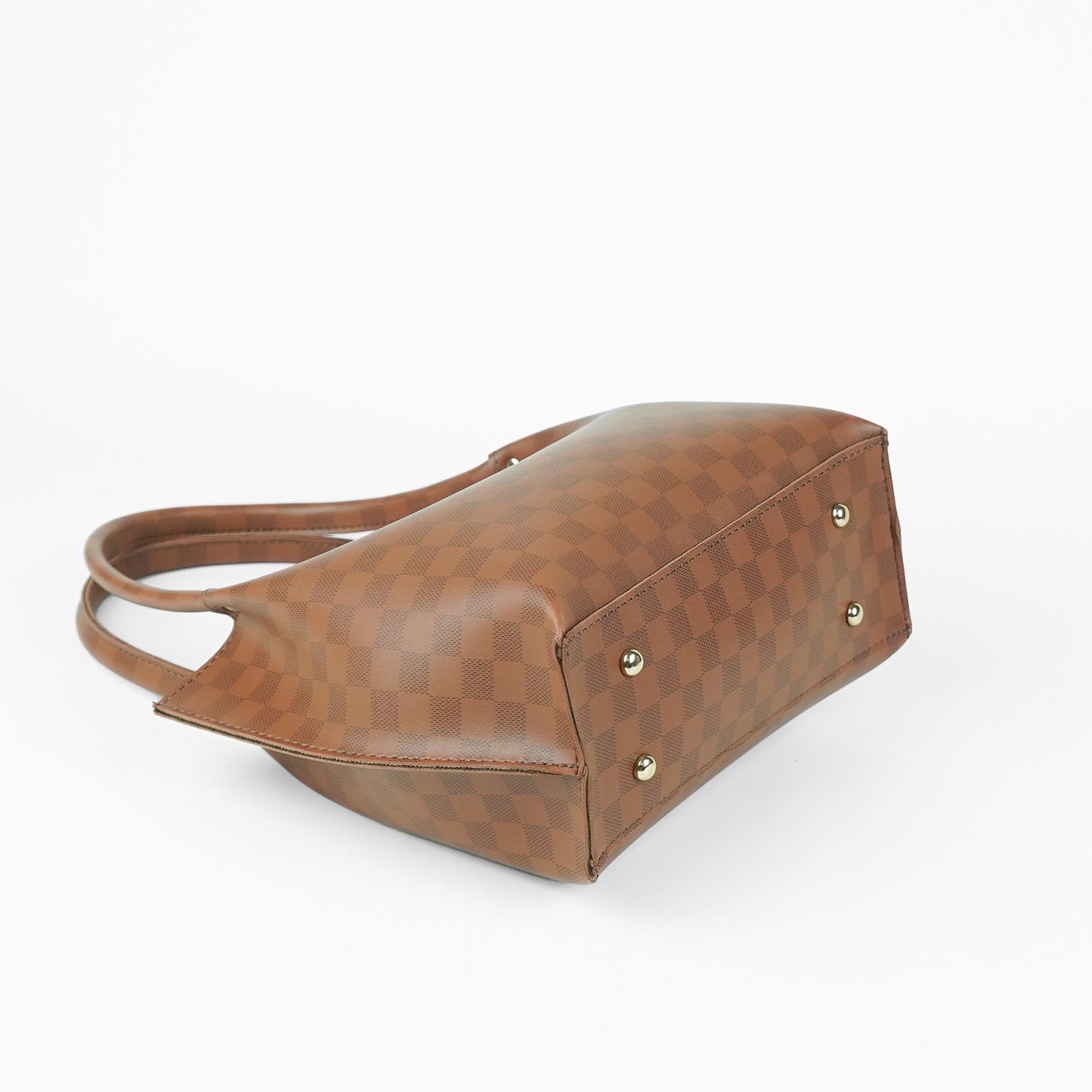 Daily Tote Bag Brown (checkered)