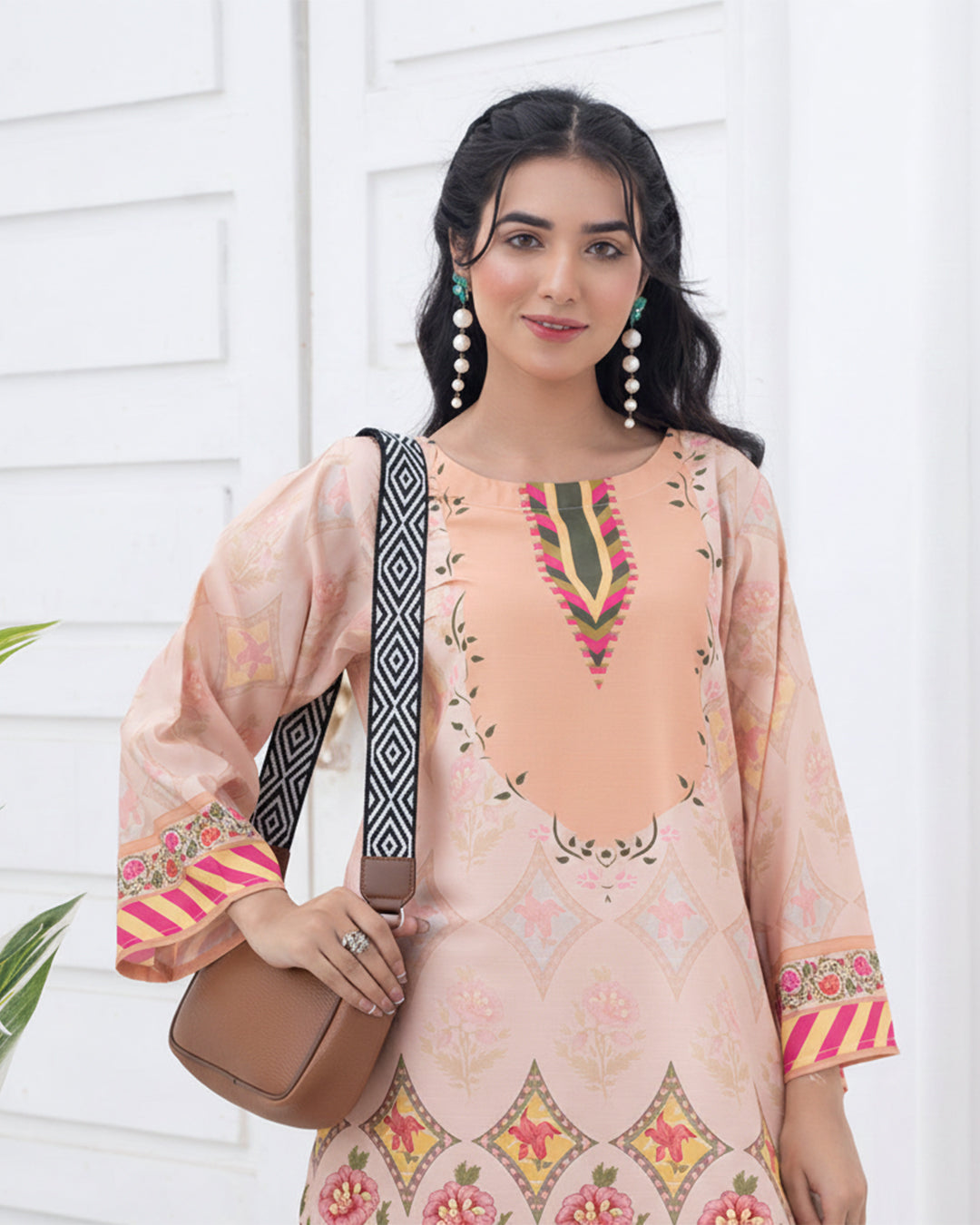 Messenger Shoulder Bag Brown