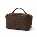 Large Capacity Travel Cosmetic Bag Canvas Brown