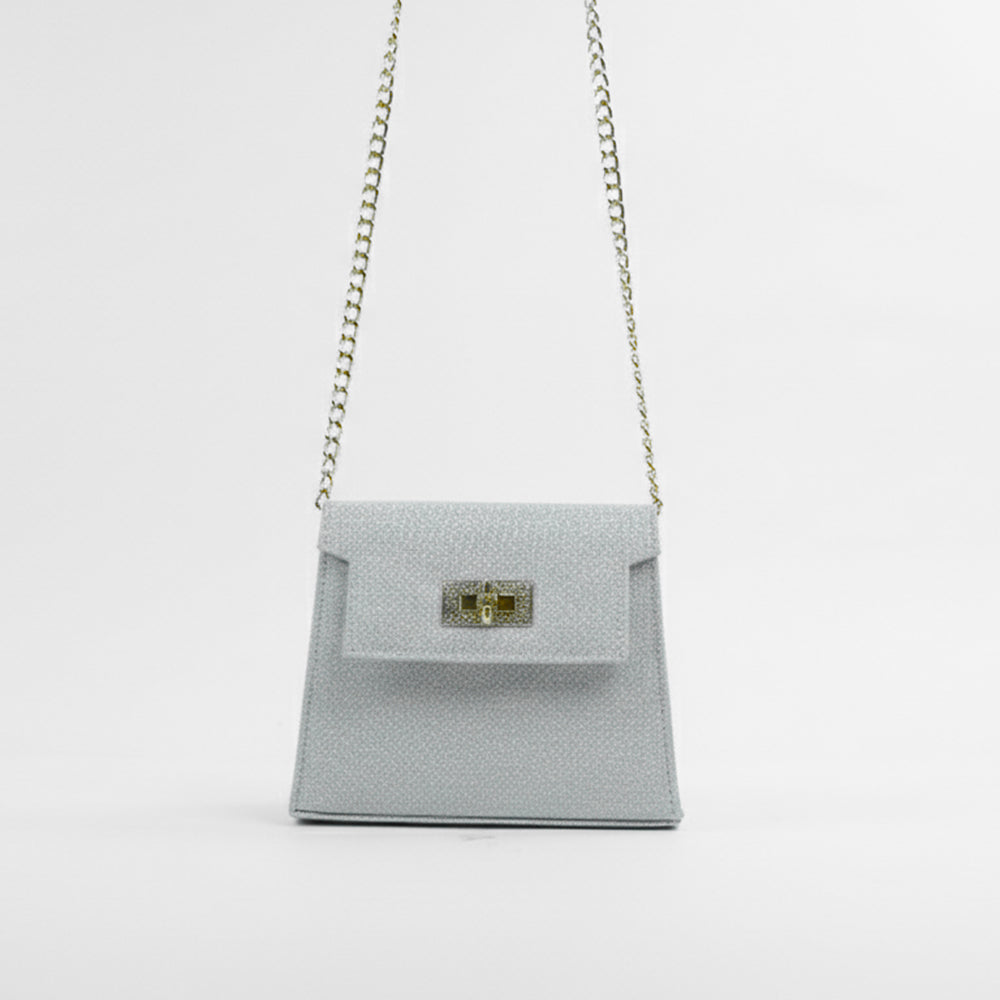 Silver Shimmer Chain Crossbody