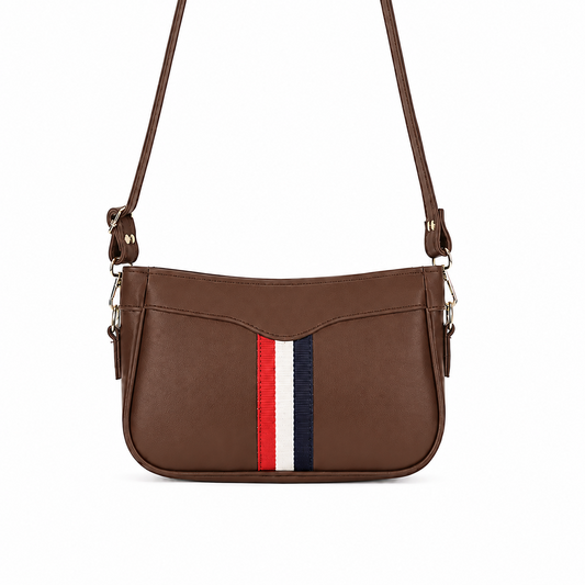 Riviera Stripe Bag Brown
