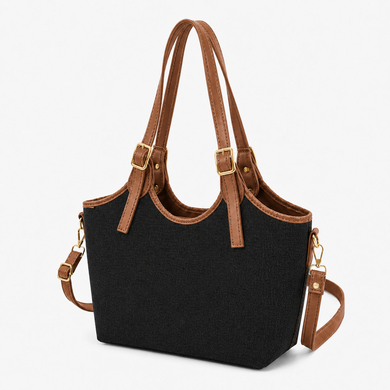 Bucket Canvas black & brown