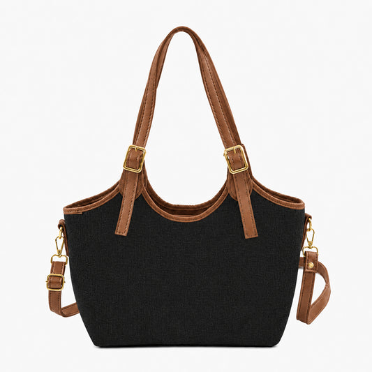 Bucket Canvas black & brown