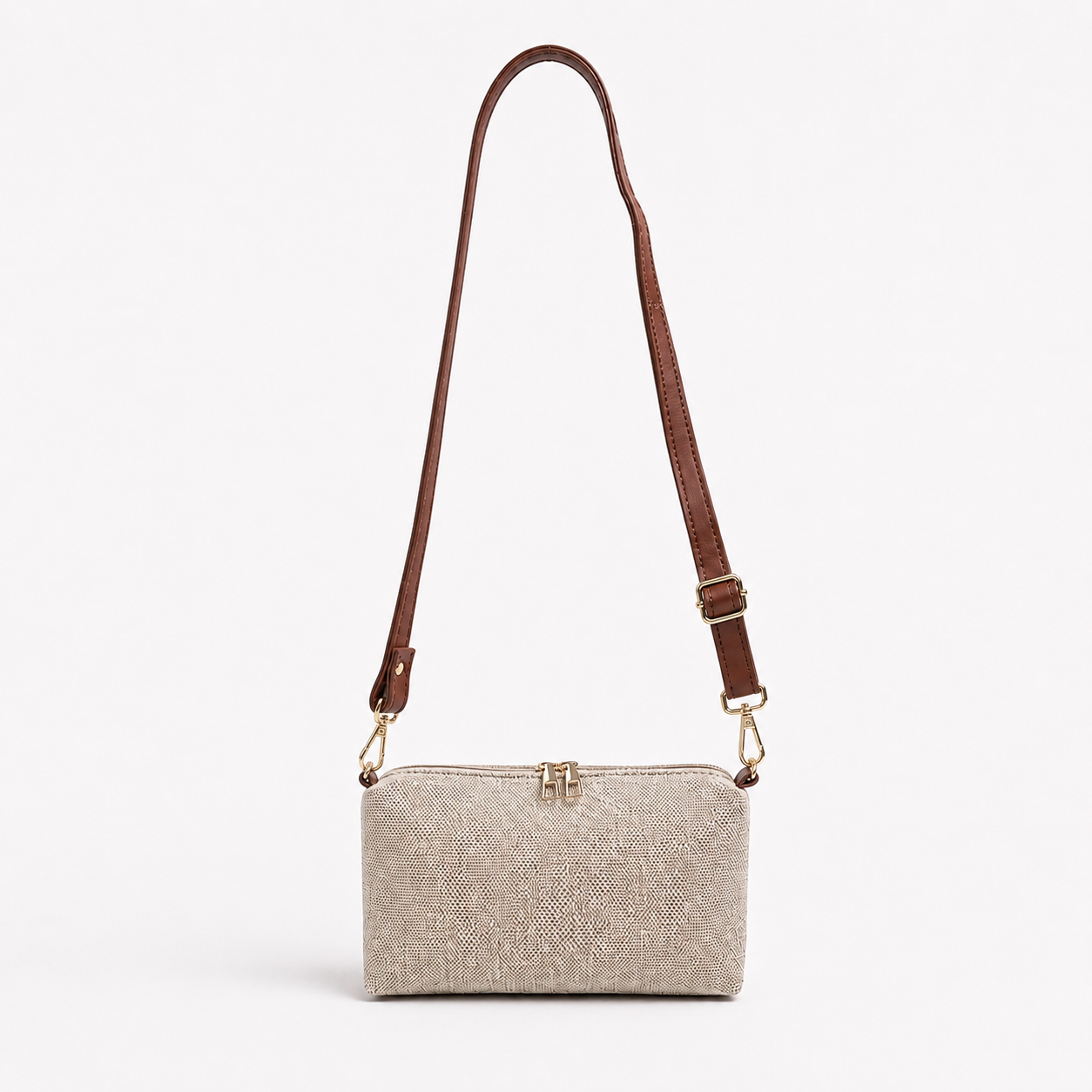 Canvas Classic Pouch Beige & Brown
