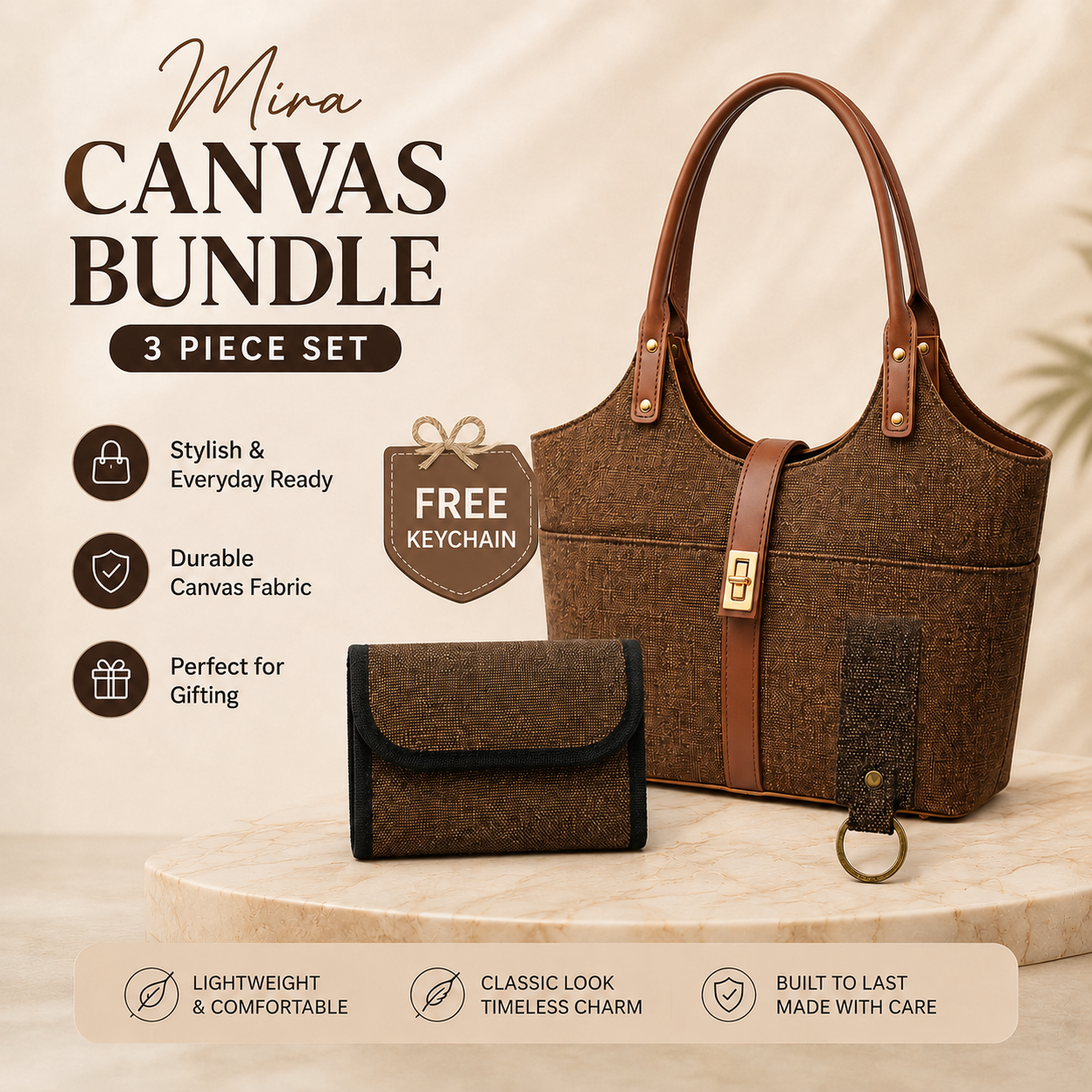 Mira Canvas - Trio Deal Brown