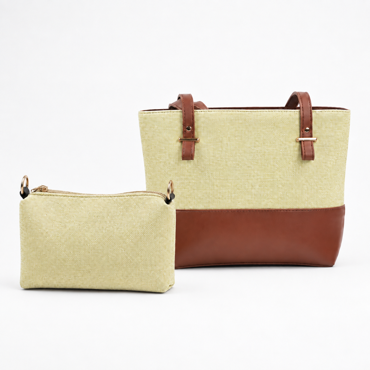 Canvas Classic Combo Tote set of 2 Boski & Brown