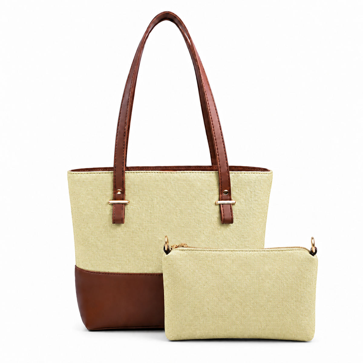 Canvas Classic Combo Tote set of 2 Boski & Brown