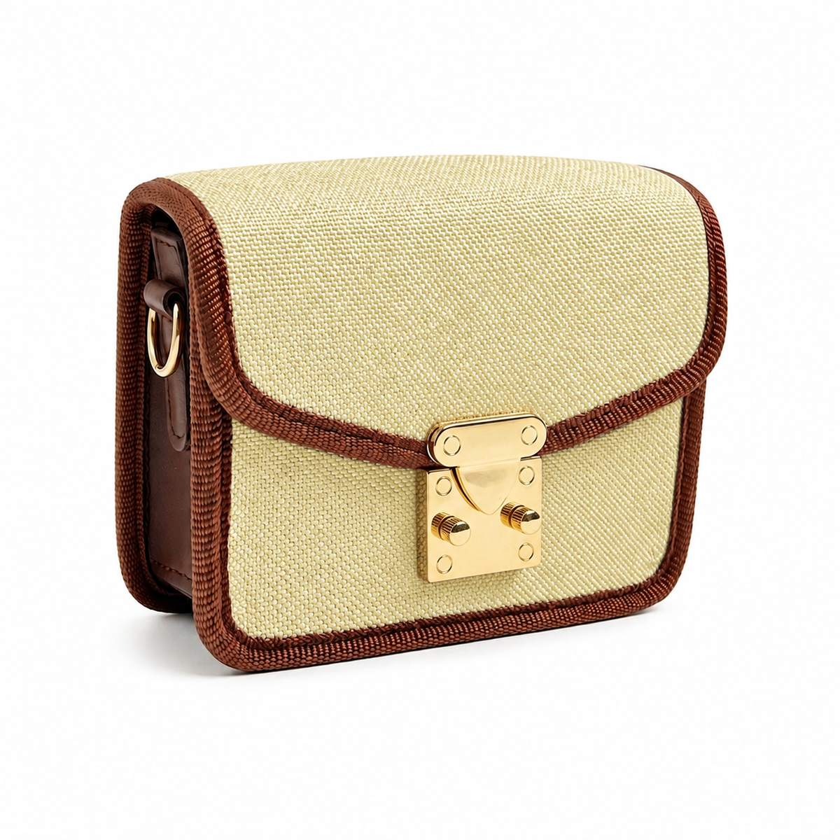 Mini Canvas CrossBody Bag Boski & Brown