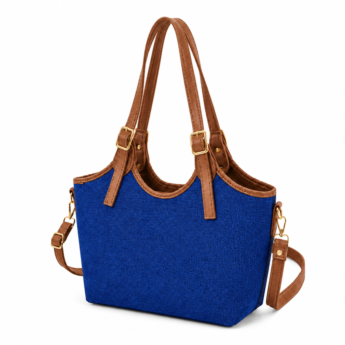 Bucket Canvas blue & brown