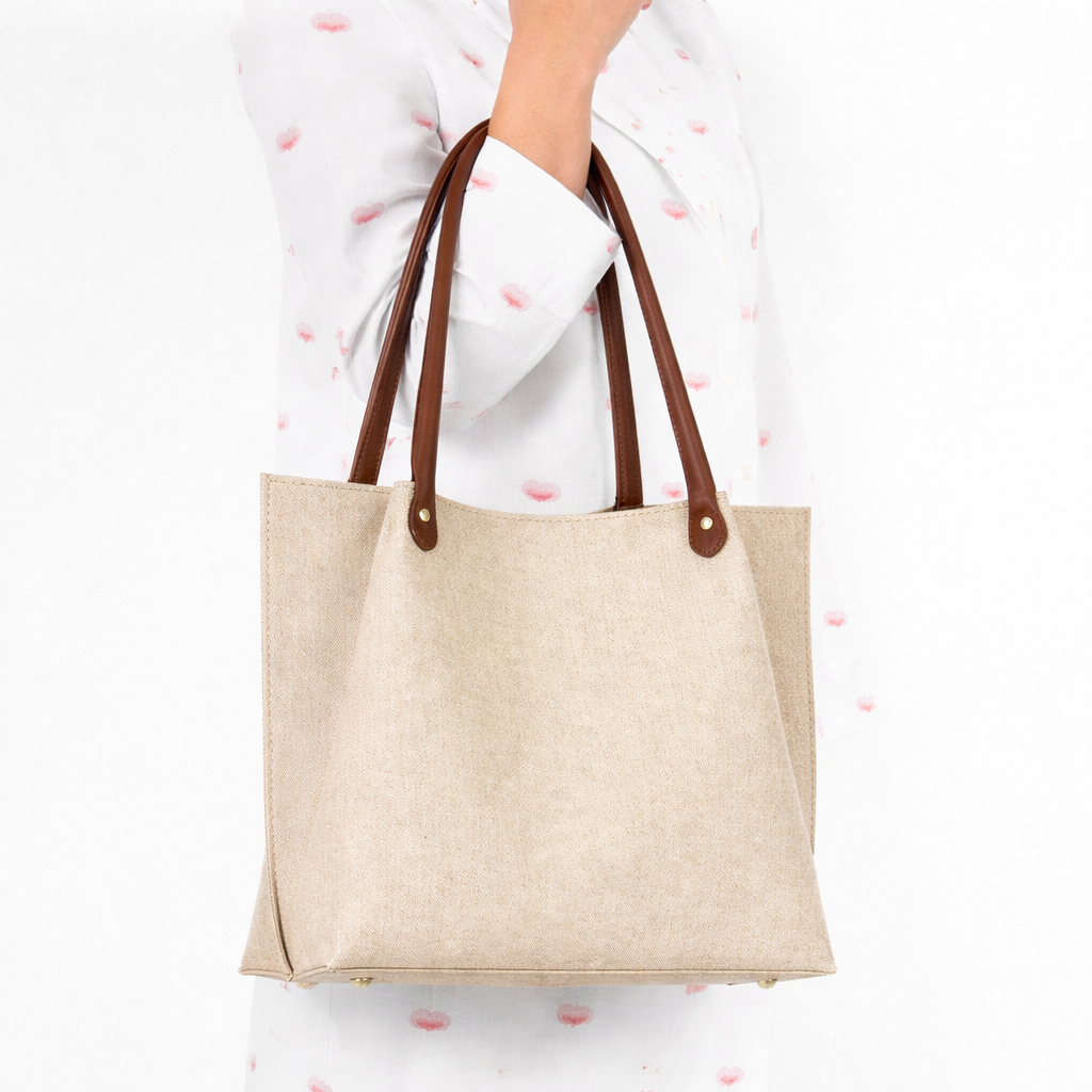 Daily Tote Bag - Premium Woven Fabric