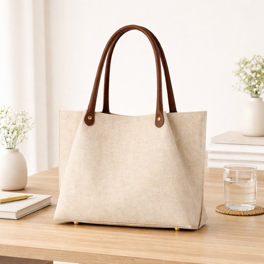 Daily Tote Bag - Premium Woven Fabric