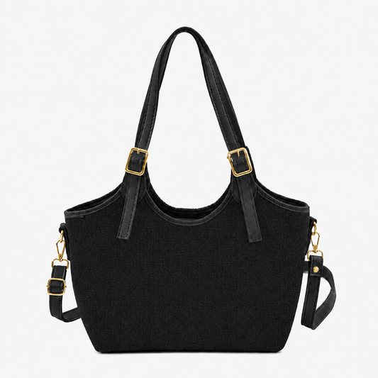 Bucket Canvas Tote Bag Black