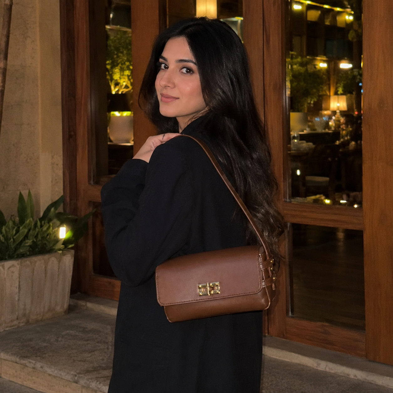 Lock & Go Crossbody Bag Brown