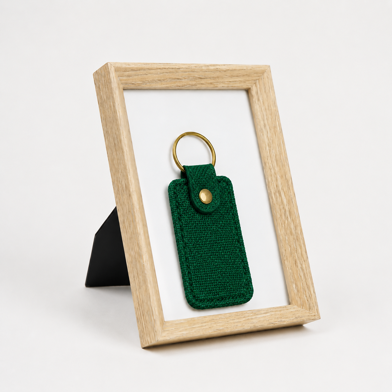 Canvas Rectangle Shape Keychain