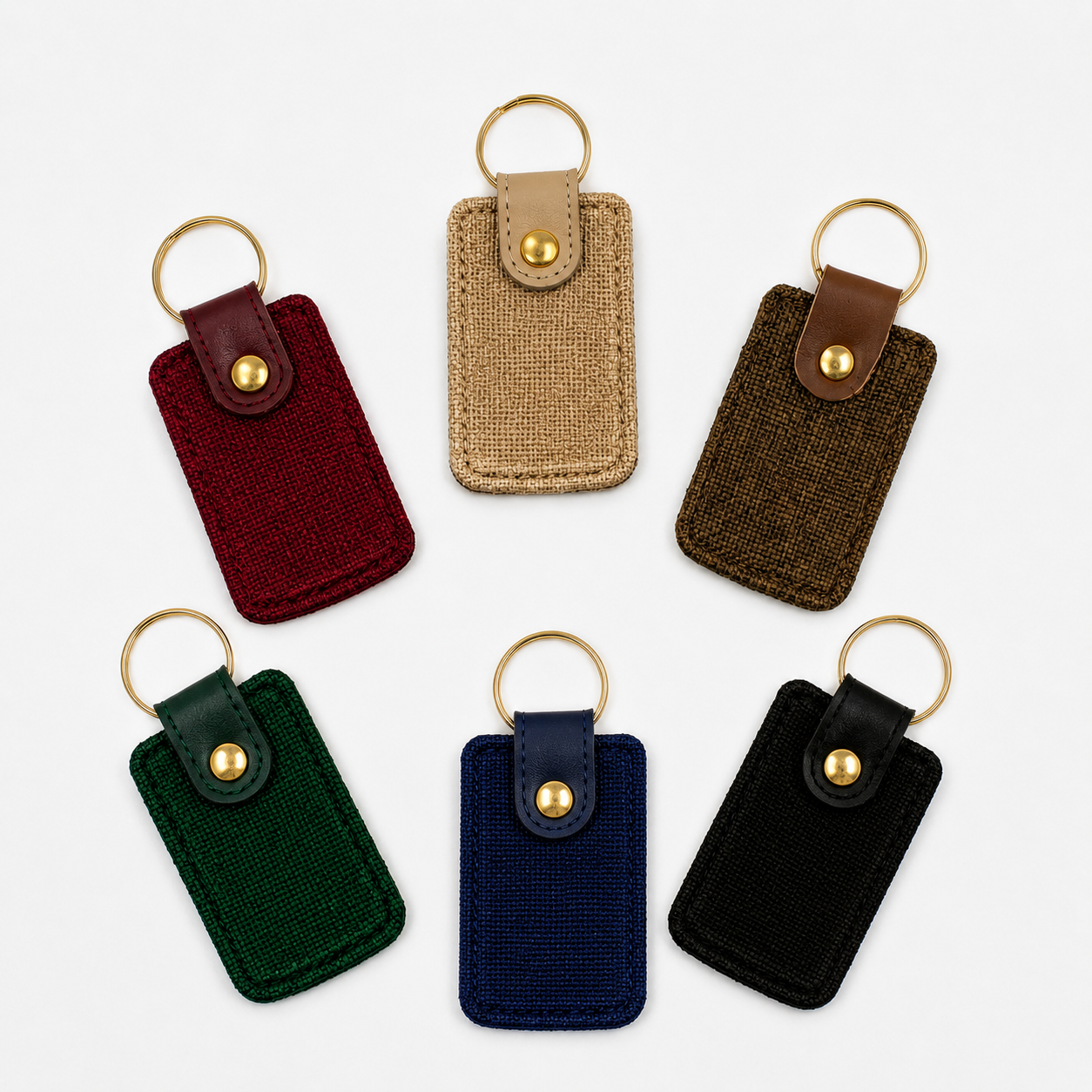 Canvas Rectangle Shape Keychain