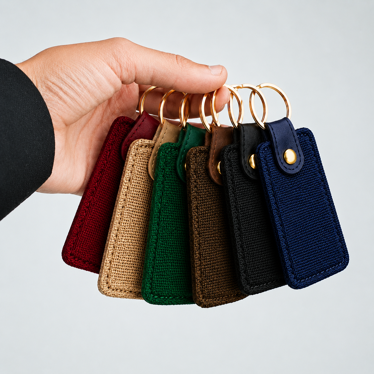 Canvas Rectangle Shape Keychain