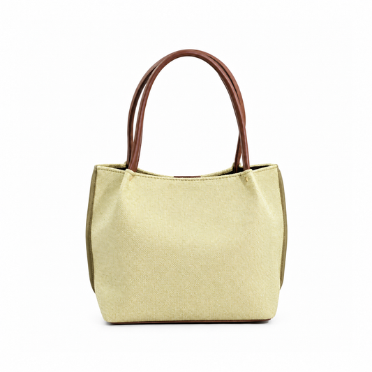 Daily Tote Canvas Bag - Premium Woven Fabric Boski & Brown