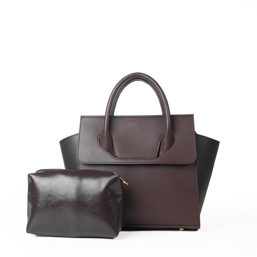 Greek set of 2 Bag maroon & black