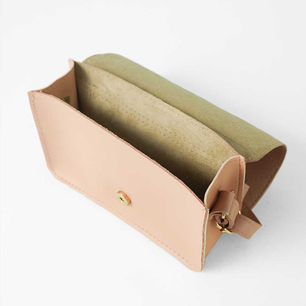 Cross Stitch Crossbody Bag Peach