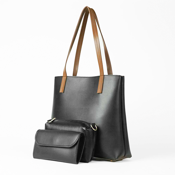 Suave Tote Bag Black Set of 3