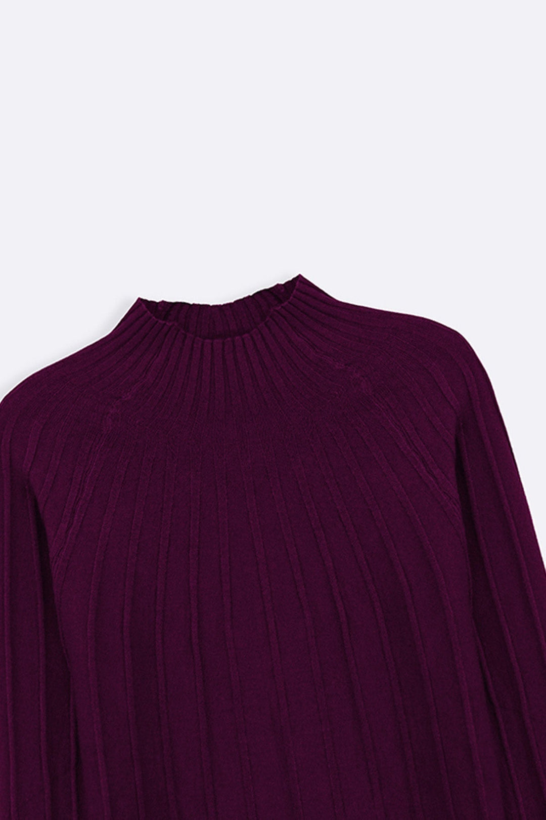 Ribbed Mock Neck Sweater