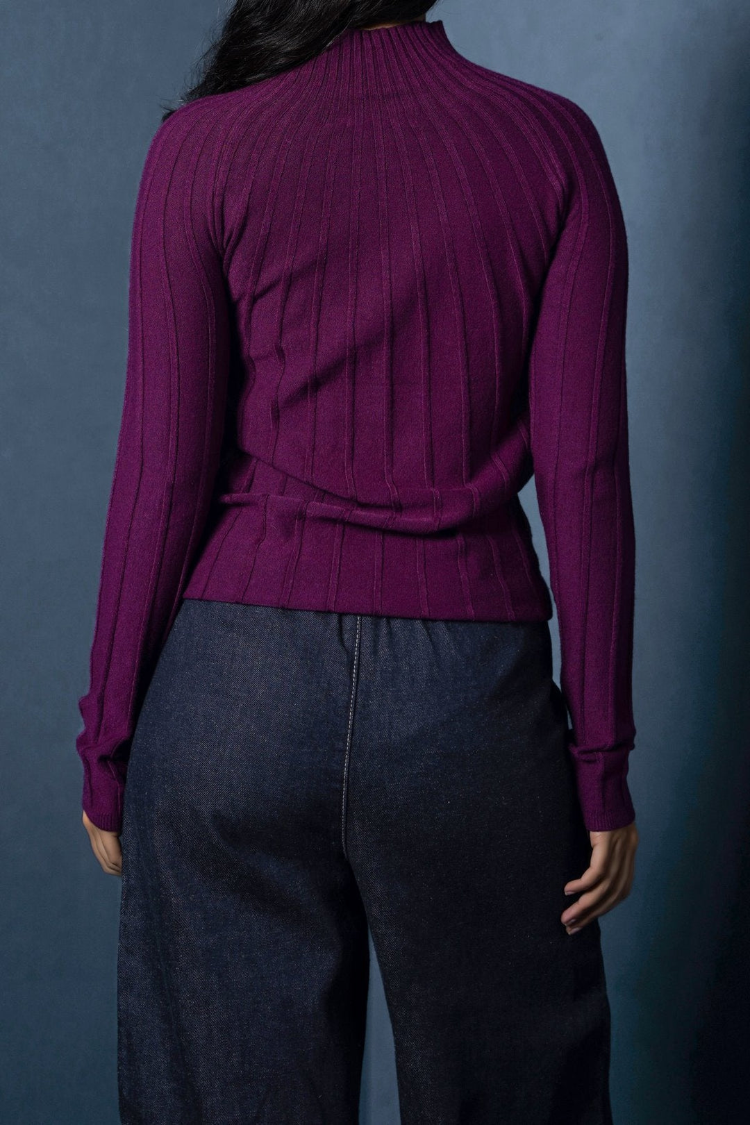 Ribbed Mock Neck Sweater