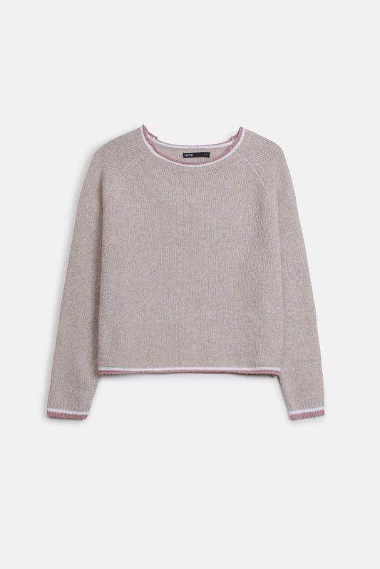 Contrast Trim Knit Sweater