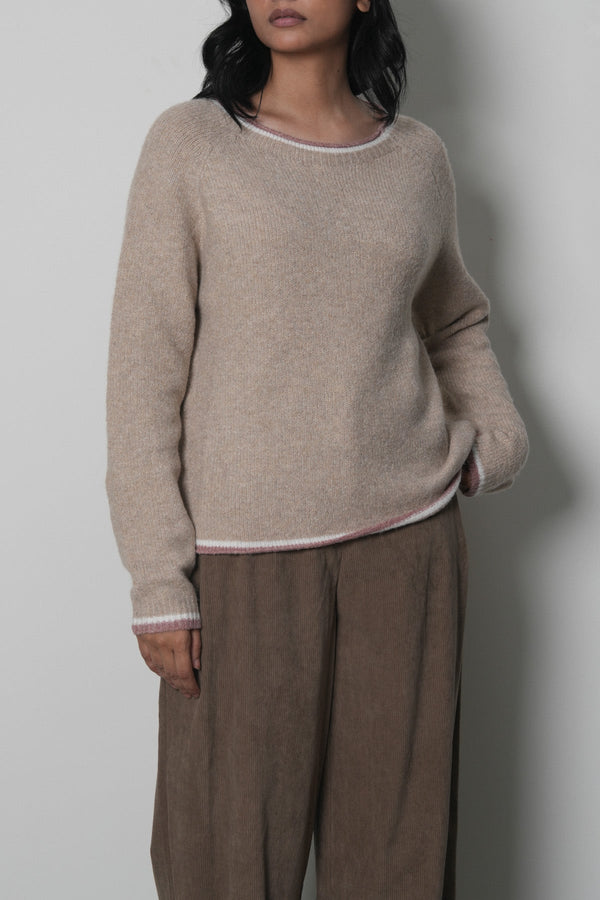 Contrast Trim Knit Sweater