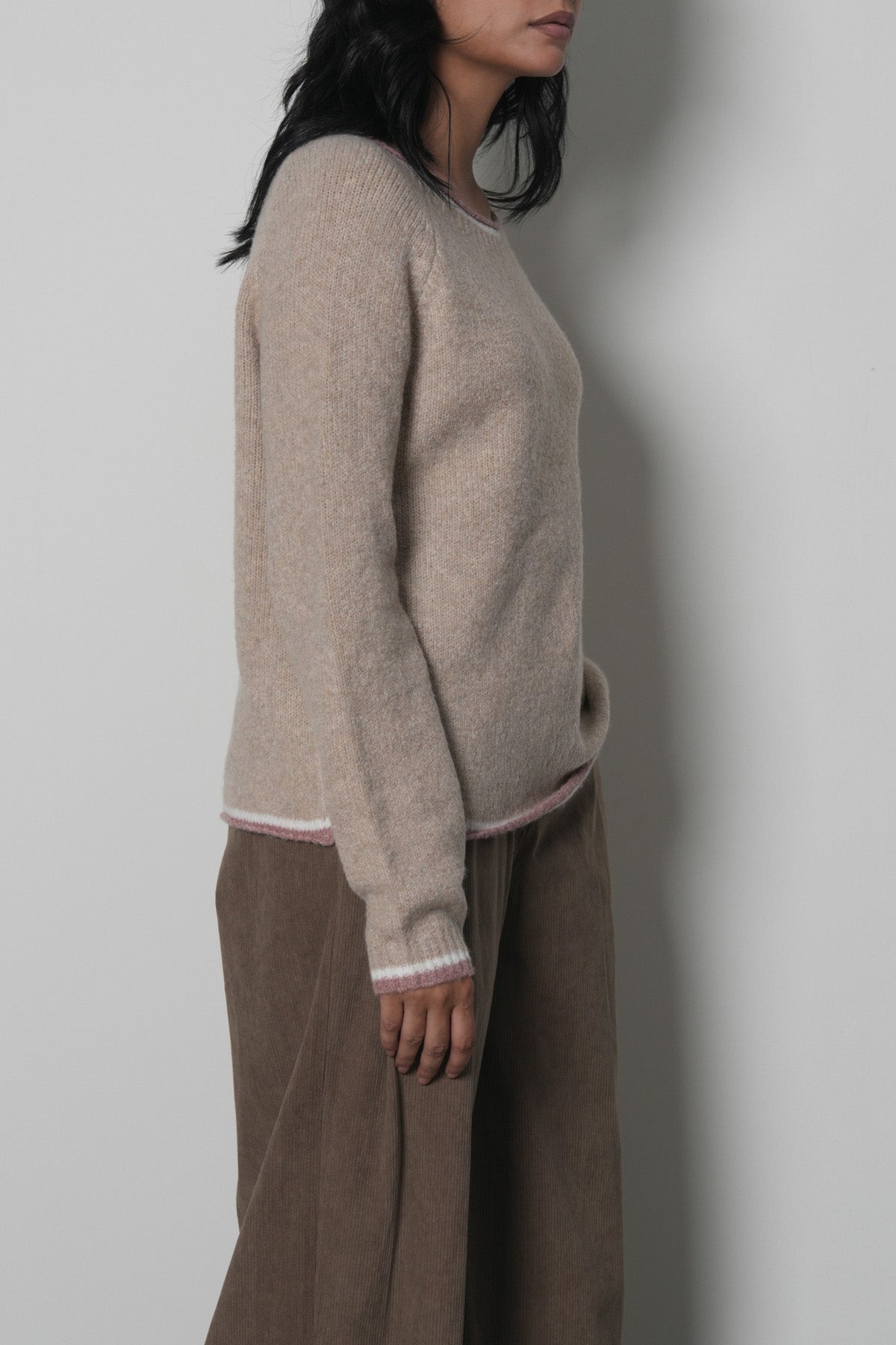 Contrast Trim Knit Sweater
