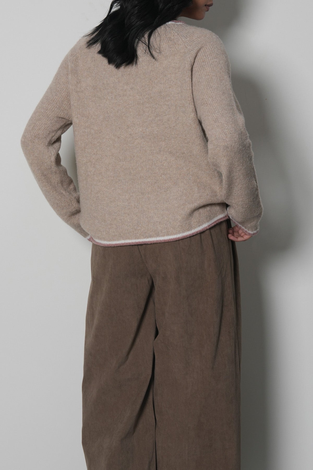 Contrast Trim Knit Sweater
