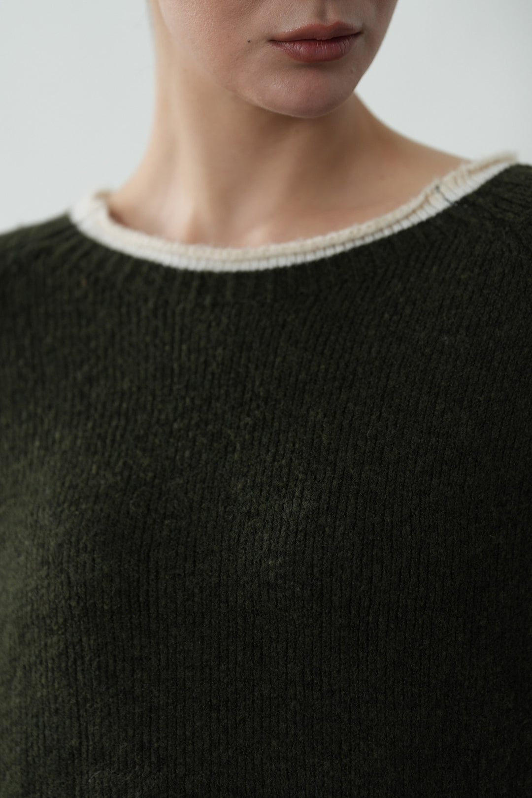 Contrast Trim Knit Sweater