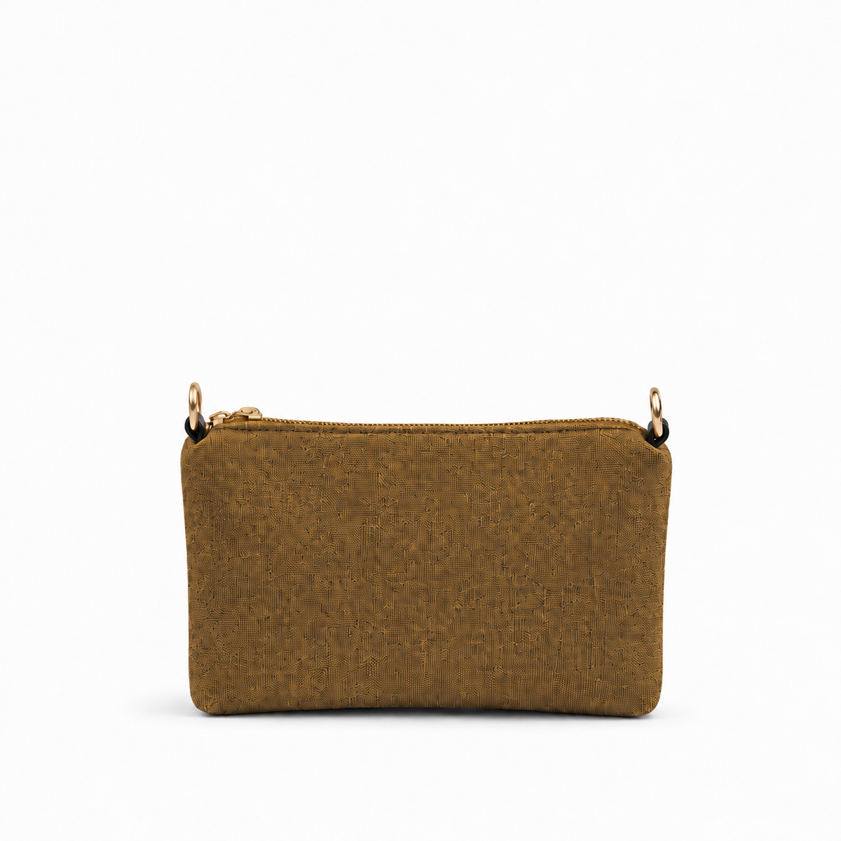 Canvas Classic Pouch Brown With Black Strap