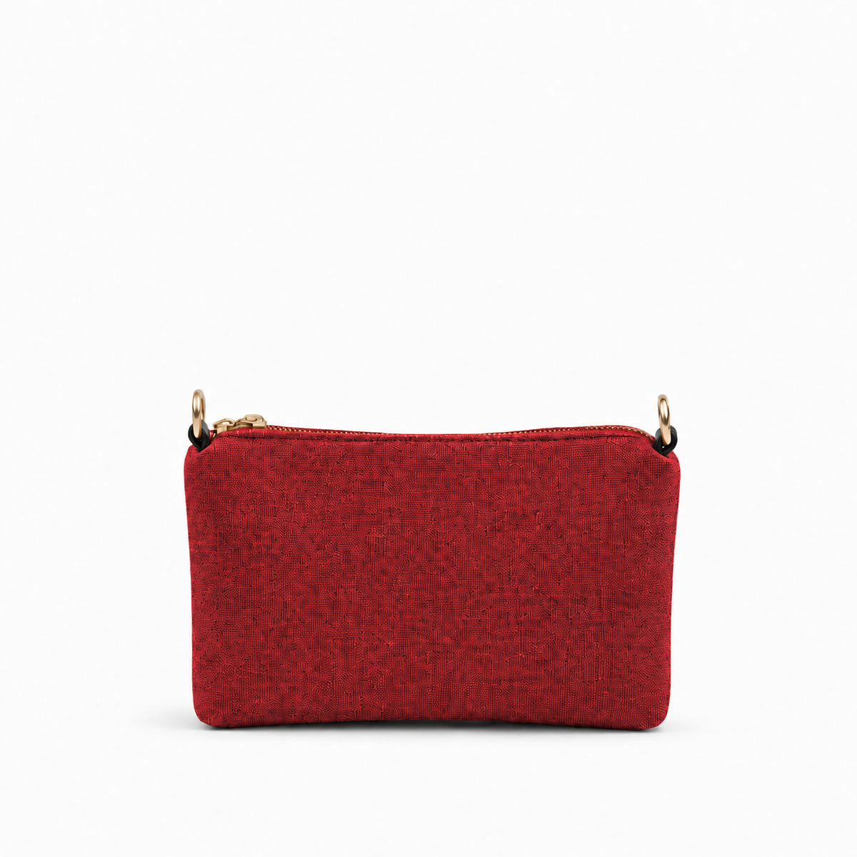 Canvas Classic Pouch Maroon With Black Strap