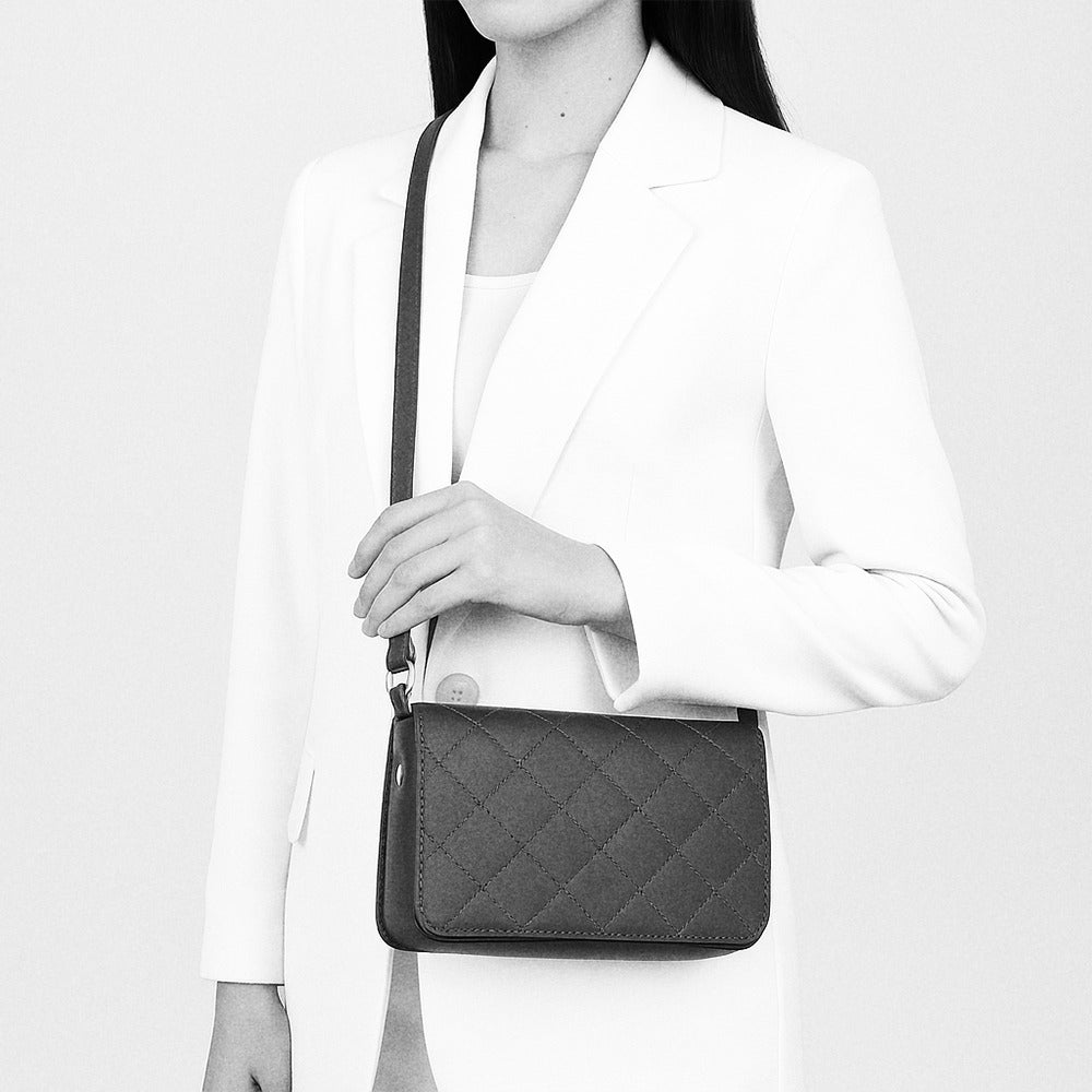 Cross Stitch Crossbody Bag Peach