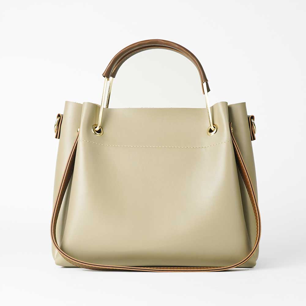 Emerald set of 2 Bag with pouch (Beige)