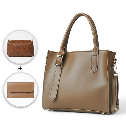 Posh set of 3 Bag brown