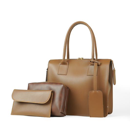 Clever set of 3 Bag brown