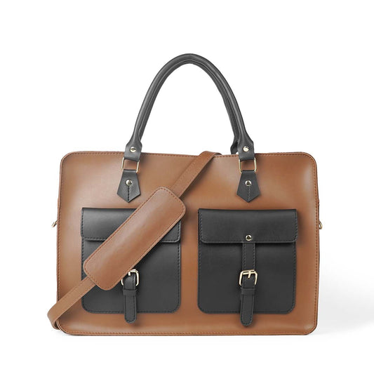 Buckle Laptop bag Brown & black