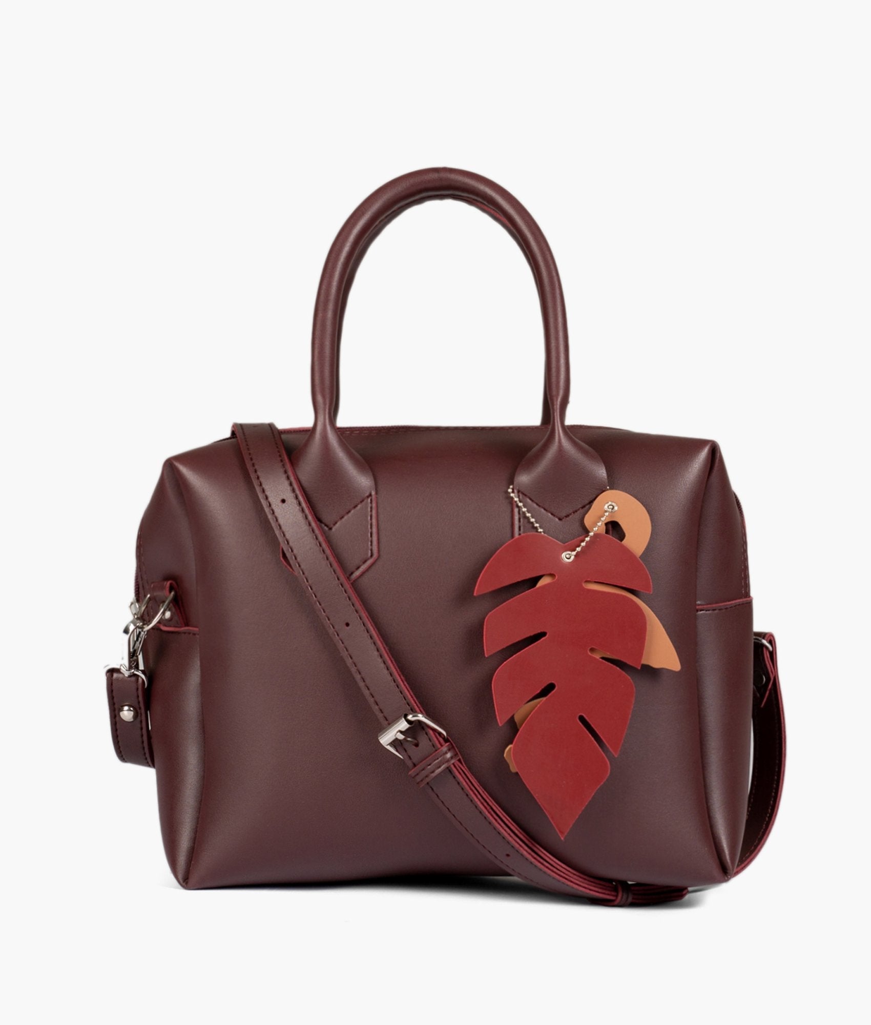 Burgundy mini bowling bag Maroon