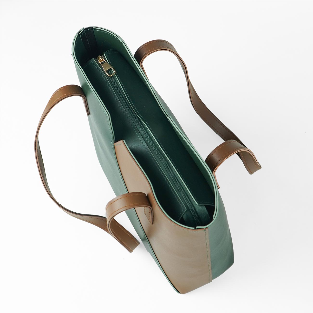 Criss Cross set of 3 Green & brown