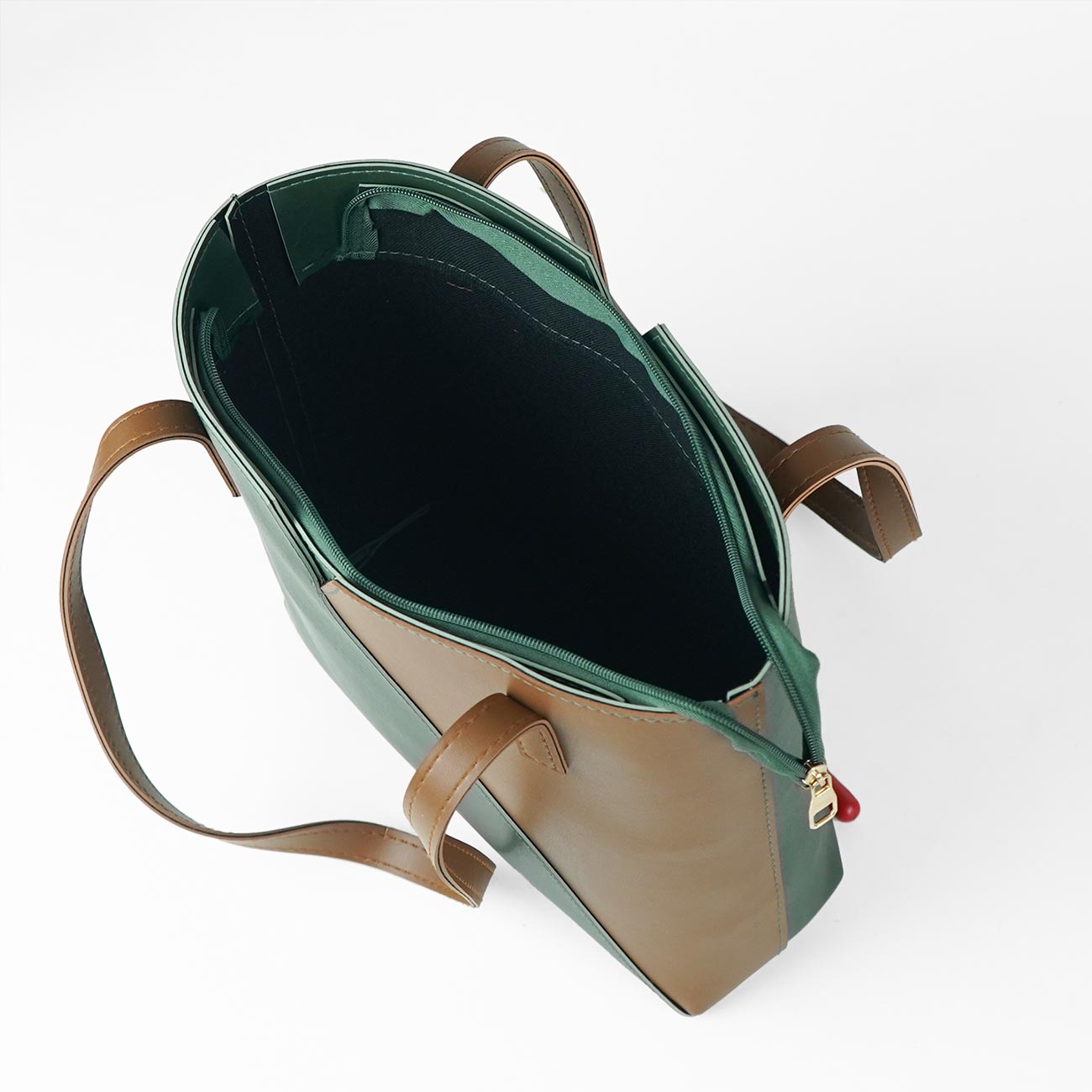 Criss Cross set of 3 Green & brown