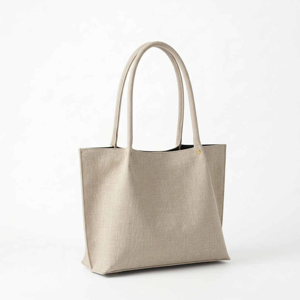 Oatmeal Daily Tote Bag viewed from the front left side