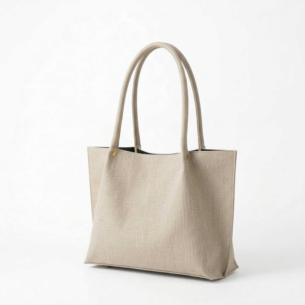 Oatmeal Daily Tote Bag viewed from the front right side