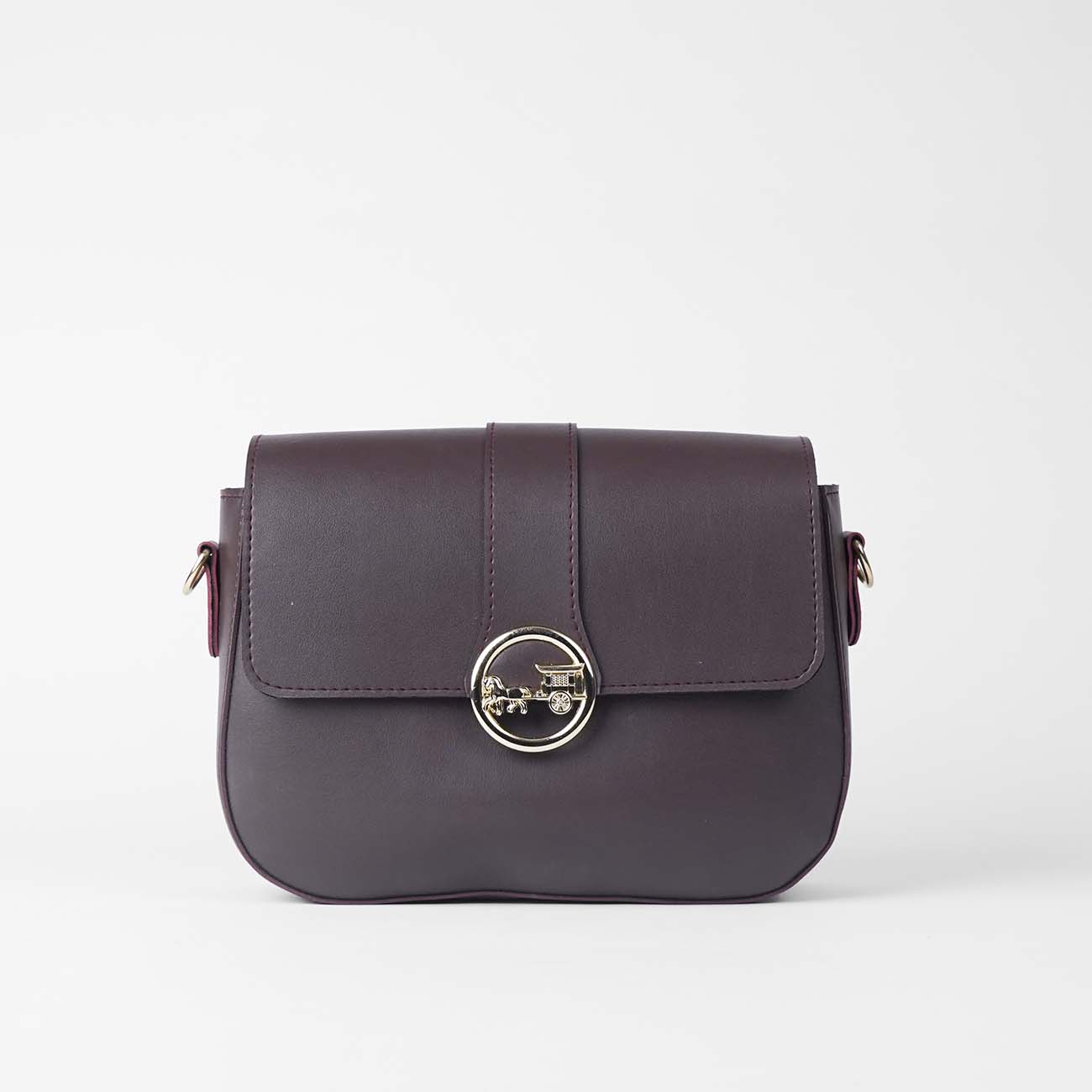 Luxe crossbody bag maroon