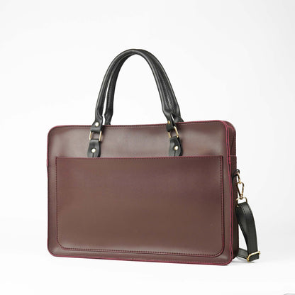 Multi Pockets Laptop Bag (Maroon)