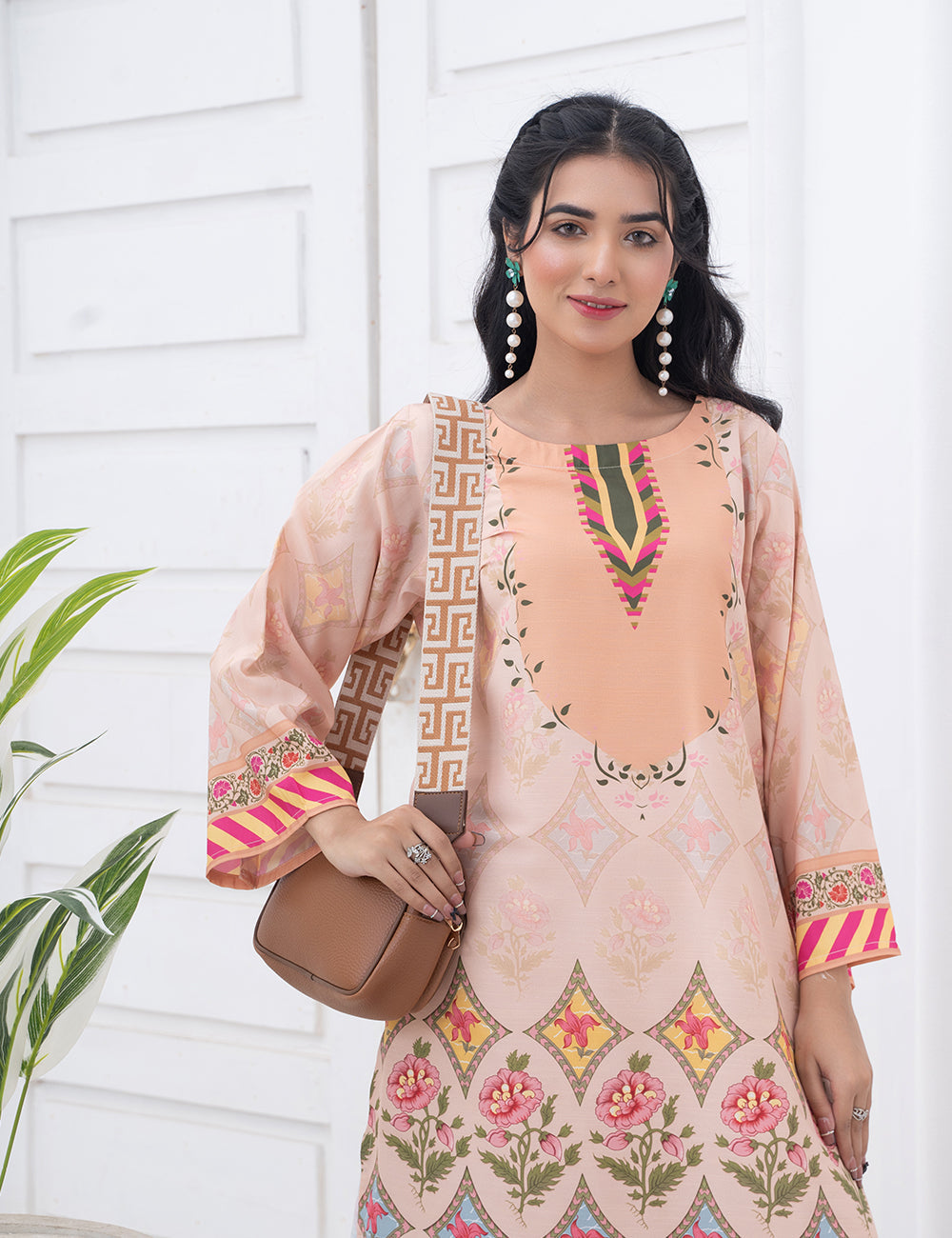 Messenger Shoulder Bag Beige