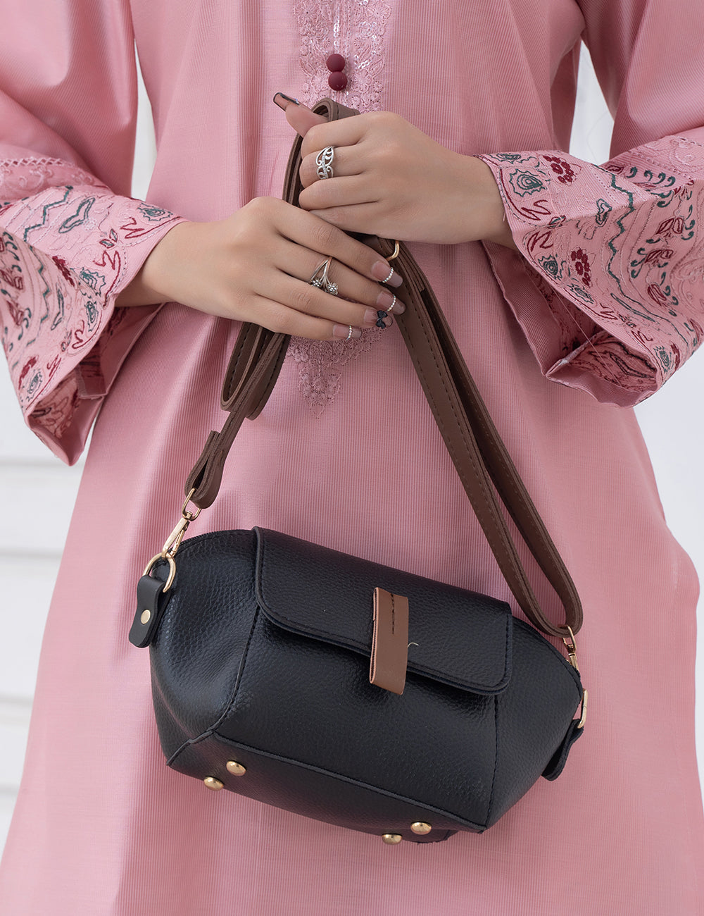 Mini Flap Crossbody Bag Maroon