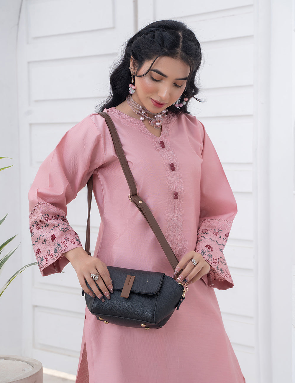 Mini Flap Crossbody Bag Black