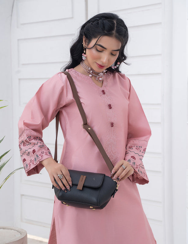 Mini Flap Crossbody Bag Brown